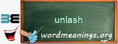 WordMeaning blackboard for unlash